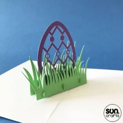 Plottdatei 3D Pop Up Karte Osterei klein, Frühling, Ostern, Geburtstag