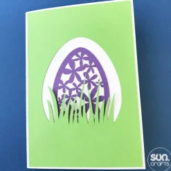 Plottdatei 3D Pop Up Karte Osterei klein, Frühling, Ostern, Geburtstag