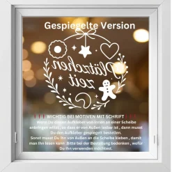 Plätzchenzeit Aufkleber Fensterbild für die Weihnachtsbäckerei
