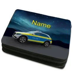 Polizei Federmäppchen inkl. Inhalt mit Name / personalisierbar