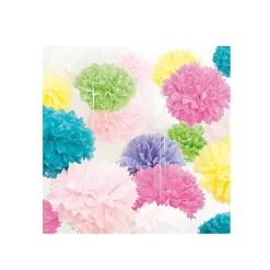 Pompons Seidenpapier 3 Stück rosa