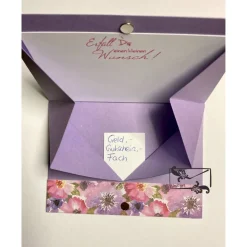 PopUp Geldkarte Gutscheinkarte - Geburtstagskarte besondere Form mit Grußtext Handarbeit mit Stampin'up