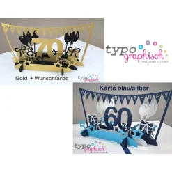 Pop-up Karte zum Geburtstag – Zahl wählbar – personalisierbar & handgemacht