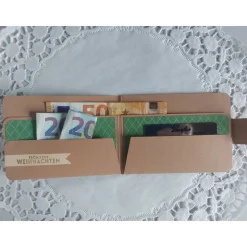 Portemonnaie Geldbörse Gutscheinkarten-Verpackung Geldgeschenk Geldgeschenkverpackung zu Weihnachten
