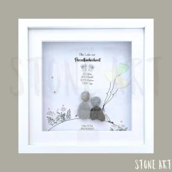 Porzellanhochzeit, Geschenk, Steinbild Porzellanhochzeit , handgemachtes Unikat zum 20. Hochzeitstag