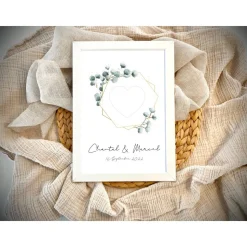 Poster Geldgeschenk Hochzeit Verlobung personalisiert