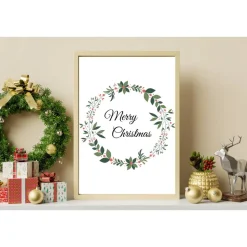 Poster KRANZ Adventskranz Weihnachtsgeschenk Merry Christmas Frohe Weihnachten Geschenk Familie Weihnachtsdeko Geschenk