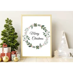 Poster KRANZ Adventskranz Weihnachtsgeschenk Merry Christmas Frohe Weihnachten Geschenk Familie Weihnachtsdeko Geschenk