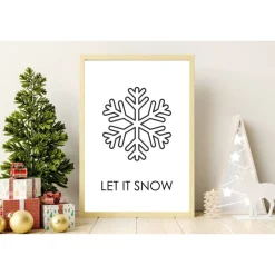 Poster LET IT SNOW | Weihnachtslied | Weihnachtsgeschenk | Merry Christmas | Frohe Weihnachten | Geschenk Familie | xmas