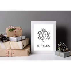 Poster LET IT SNOW | Weihnachtslied | Weihnachtsgeschenk | Merry Christmas | Frohe Weihnachten | Geschenk Familie | xmas
