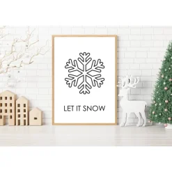 Poster LET IT SNOW | Weihnachtslied | Weihnachtsgeschenk | Merry Christmas | Frohe Weihnachten | Geschenk Familie | xmas