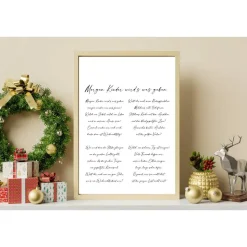 Poster MORGEN KINDER WIRDS was geben | Weihnachtslied | Weihnachtsgeschenk | Merry Christmas | Frohe Weihnachten | Gesch