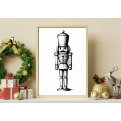 Poster NUSSKNACKER Weihnachtsgeschenk Frohe Weihnachten Geschenk Familie Weihnachtsdeko Weihnachtliche Wandkunst xmas