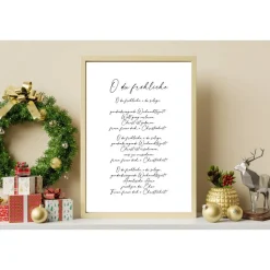 Poster O DU FRÖHLICHE | Weihnachtslied | Weihnachtsgeschenk | Merry Christmas | Frohe Weihnachten | Geschenk Familie | x