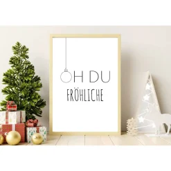Poster OH DU FRÖHLICHE | Weihnachtslied | Weihnachtsgeschenk | Merry Christmas | Frohe Weihnachten | Geschenk Familie |