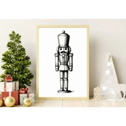 Poster Set Weihnachten Nussknacker Zuckerstange Weihnachtsdeko Zuhause Weihnachtsgeschenk