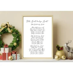 Poster STILLE NACHT, HEILIGE Nacht | Weihnachtslied | Weihnachtsgeschenk | Merry Christmas | Frohe Weihnachten | Geschen