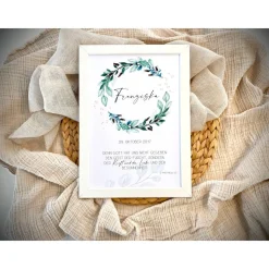 Poster Taufe / Taufspruch / Geschenk zur Taufe, Konfirmation, Kommunion