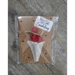 Postkarte * einfach * Alles Gute zur Einschulung * 10 cm x 14,5 cm * Schultüte rot