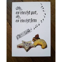 Postkarte A6 Liedtext Ausschnitt 