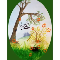 Postkarte A6 "Such!" Osterkarte mit verstecktem Gruß, den man erst finden muss.