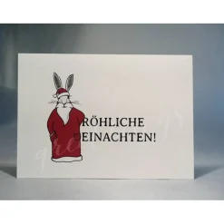Postkarte A6, »Weihnachtshase«