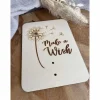 Postkarte aus Holz / Grußkarte / Holzkarte / Geldgeschenk / Wunscherfüller Geburtstagskarte Make a Wish
