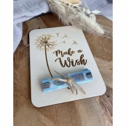 Postkarte aus Holz / Grußkarte / Holzkarte / Geldgeschenk / Wunscherfüller Geburtstagskarte Make a Wish