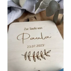 Postkarte aus Holz / Grußkarte / Holzkarte / Geldgeschenk / Geschenk zur Kommunion