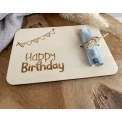 Postkarte aus Holz / Grußkarte / Holzkarte / Geldgeschenk / Geburtstagskarte / Geschenkidee zum Geburtstag