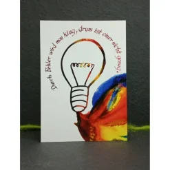 Postkarte 'Durch Fehler wird man klug'