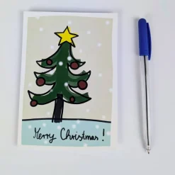 Postkarte mit Weihnachtsbaum - Weihnachtskarte - Din A6 Postkarte mit Christbaum