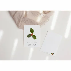 Postkarte Weihnachten Beeren A6 weihnachtliche Grußkarte - Tannenzweig Weihnachtskarte - Grußkarte besinnliche Weihnacht