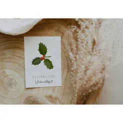 Postkarte Weihnachten Beeren A6 weihnachtliche Grußkarte - Tannenzweig Weihnachtskarte - Grußkarte besinnliche Weihnacht