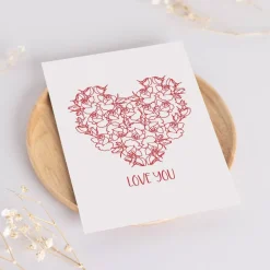 Postkarten Set *Love & Cake* / 3 Geschenkkarten für Valentinstag