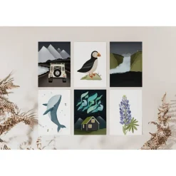 Postkarten-Set Island A6 Reisekarten Skandinavien - Nordlichter Karte Reise - Geschenkverpackung Reise - Postkartenset I