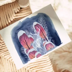 Postkarten-Set Wintermärchen | Magischer Winterzauber in Aquarell