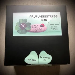 Prüfungsstressbox, Motivationsbox für alle die vor großen Prüfungen stehen - fertig befüllt