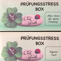 Prüfungsstressbox, Motivationsbox für alle die vor großen Prüfungen stehen - fertig befüllt