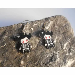 Puppe, Zombie,   Ohrhänger, 925, gothic , beidseitig,