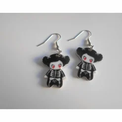 Puppe, Zombie,   Ohrhänger, 925, gothic , beidseitig,