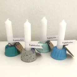 Pustekuchen, süßer Mini-Beton-Gugl verschiedene Farben, Pünktchen, ca. 4 cm