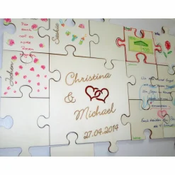 Puzzleteil Platzkarte aus Holz blanko