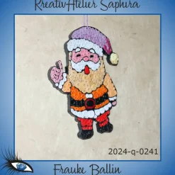 ►2024-q-0241◄ kleines Weihnachtsmännlein mit Violetter Mütze