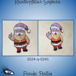 ►2024-q-0241◄ kleines Weihnachtsmännlein mit Violetter Mütze