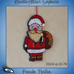 ►2024-q-0176◄ kleines Weihnachtsmännlein mit Sack auf dem Rückem 2