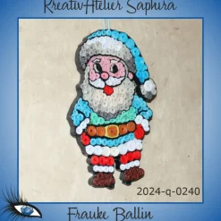 ►2024-q-0240◄ kleines Weihnachtsmännlein mit blauer Mütze