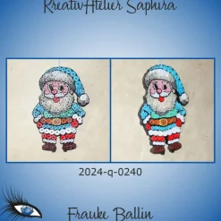 ►2024-q-0240◄ kleines Weihnachtsmännlein mit blauer Mütze