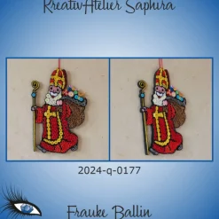 ►2024-q-0177◄ laufender Weihnachtsmännlein / Nikolaus