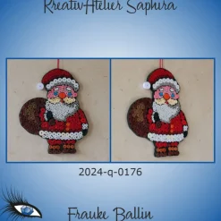 ►2024-q-0176◄ Weihnachtsmännlein mit Sack auf dem Rücken